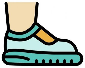 Vektor barev ikon sportovní obuvi — Ilustrace