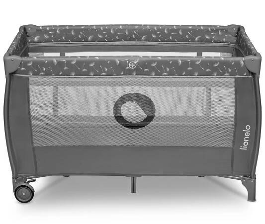 Lionelo - Cestovní postýlka STEFI PLUS Grey White