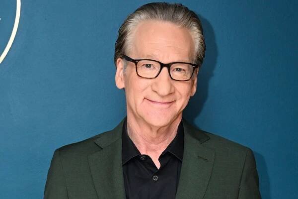 Comedian & writer Bill Maher poses backstage on Tuesday, May 21, 2024