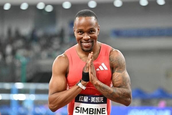 Simbine is the world leader over 100m this year