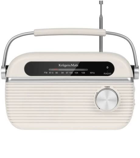 Kruger&Matz KM0826 Přenosné rádio AM/FM, Bluetooth, béžová - KM0826 - darekvakci.cz