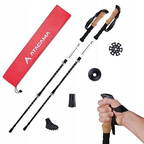 TREKOVÉ TELESKOPICKÉ HOLE PRO NORDIC WALKING, KORKOVÉ RUKOJETI