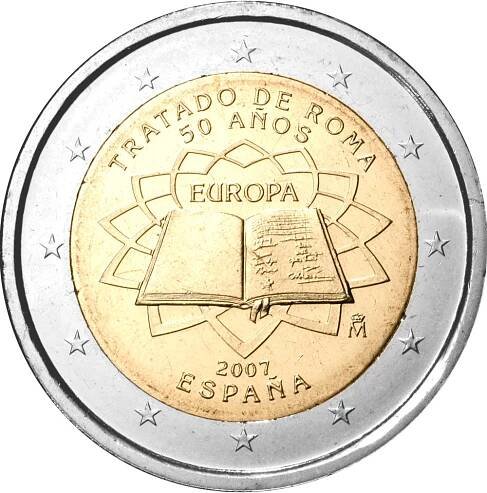 2 euro Španělsko Římské smlouvy 2007