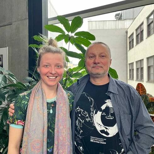 Zdravotní klaunka Martina Rousová a primář oddělení následné intenzivní péče pro děti Nemocnice Hořovice Daniel Blažek | foto: Patricie Strouhalová,  Český rozhlas