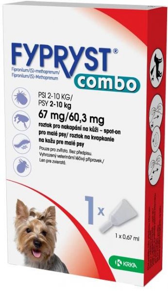 Fypryst combo spot-on 67/60,3mg pes malý 1 pipeta