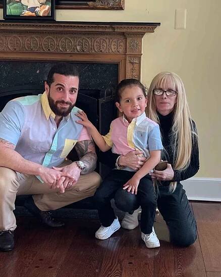 Victoria Gotti with her son John and her grandson.