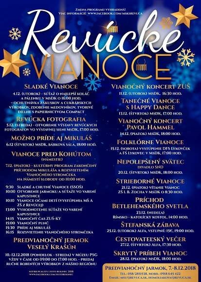 DECEMBER: Čas vianočný prinesie bohatý program
