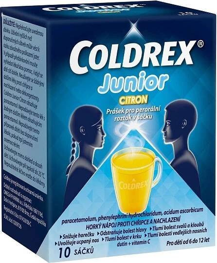 COLDREX JUNIOR CITRON POR 300MG/5MG/20MG POR PLV SOL SCC 10 I