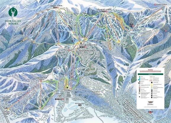 Deer Valley Průvodce po středisku, mapa lokací & Deer Valley ubytovaní