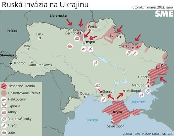 Vojna na Ukrajine: Mapa 