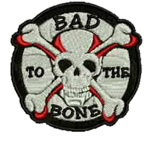 Bad To The Bone Skull Embroidered Patch