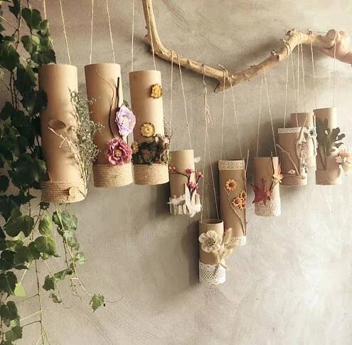 DIY Paper Tube Wall Decor Ideas