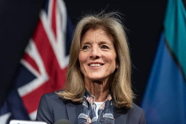 US envoy to Australia Caroline Kennedy speaks on her arrival at Sydney