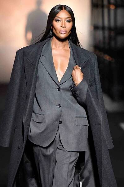 Naomi Campbell walks the runway during the Boss Ready to Wear Spring/Summer 2023 fashion show as part of the Milan Fashion Week on September 22, 2022 in Milan, Italy