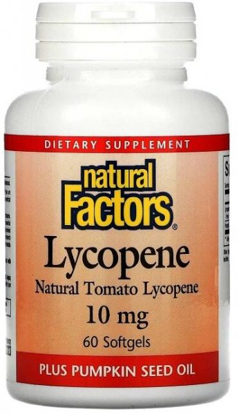 Lycopene, 60 tobolek lykopenu po 10 mg, Natural Factors