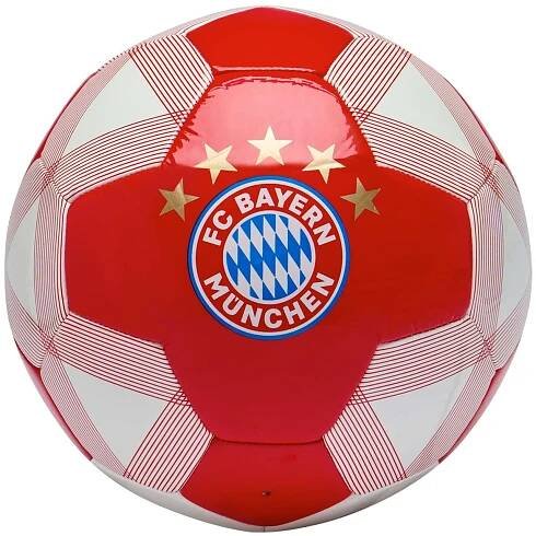 Ouky FC Bayern Mnichov, znak a 5 hvězd, červeno-bílý, vel. 4