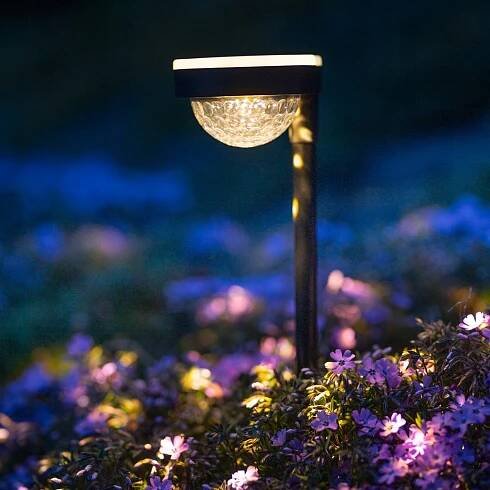 2x Solární Zahradní Lampa LED Zapichovací Sloupek Venkovní Senzor Soumraku za 148.00CZK - Allegro