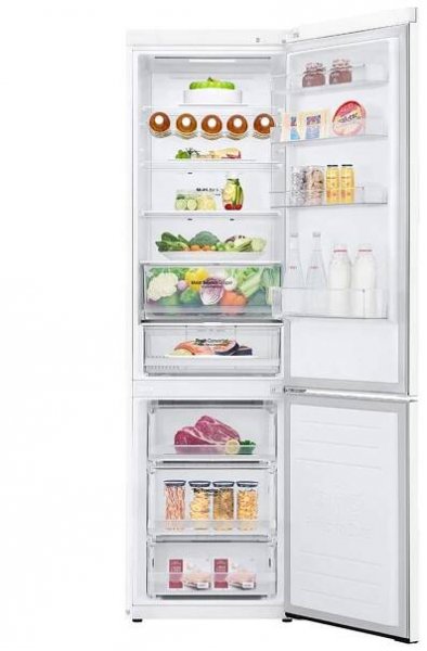 LG Kombinovaná chladnička LG | D | 384 l | Smart invertorový kompresor |ThinQ™|Bílá, GBB62SWFGN