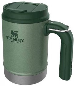 Stanley Camp mug Classic 470ml zelená / Termo Hrnek s uchem a očkem / nerezová ocel