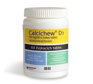 CALCICHEW D3 POR 500MG/200IU TBL MND 60