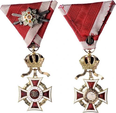 LEOPOLDŮV ŘÁD Rytířský kříž vč. VELKOKŘÍŽE s VD - Rothe 18K zlato "RR"