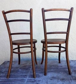 Staré židle Fischel - pár (2 ks) - Starožitnosti