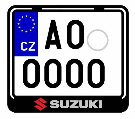 Držák SPZ 3D SPZ Nosič SPZ na motorku s 3D motivem Suzuki 1