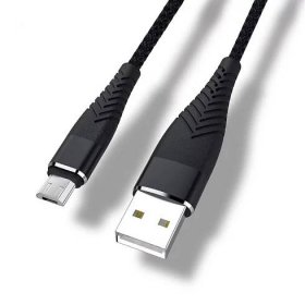 Nabíjecí a datový kabel, MicroUSB, černý, 20cm