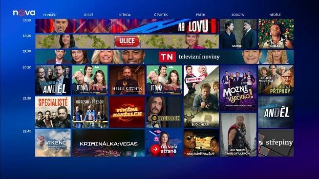 Programové schéma TV Nova na podzim 2024