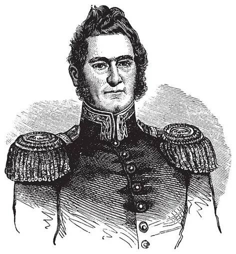 Charles Scott Todd, 1791-1871, byl americký vojenský důstojník a vláda oficiální, vintage kreslení čar nebo gravírování obrázku — Ilustrace