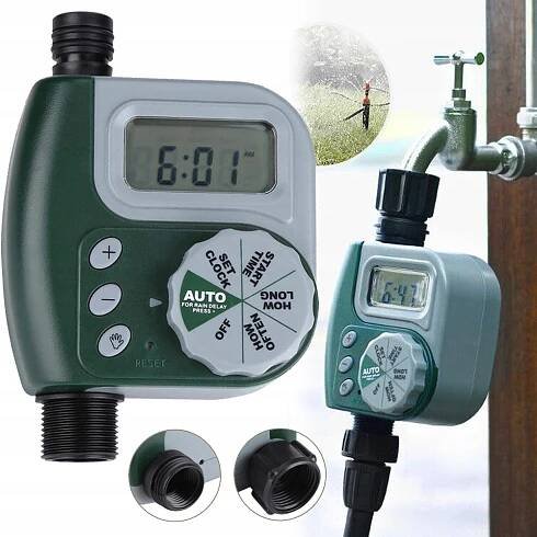 ČASOVAČ PRO ZAHRADNÍ HADICI NA ZALÉVÁNÍ, AUTOMATICKÉ/MANUÁLNÍ ZAVLAŽOVÁNÍ