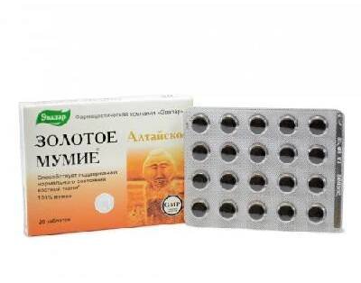 Evalar Zlaté mumio, 60 tablet