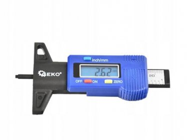 GEKO G01269 - Digitální měřič hloubky dezénu pneumatik, rozsah 0 - 25,4 mm