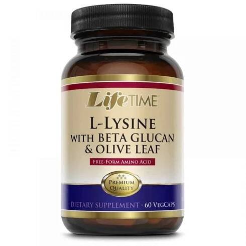 Lifetime, L lyzín, beta glukán a olivový extrakt, 60 rastlinných kapsúl