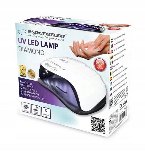 Esperanza EBN007 Diamond UV LED lampa na gelové nehty a laky 80W