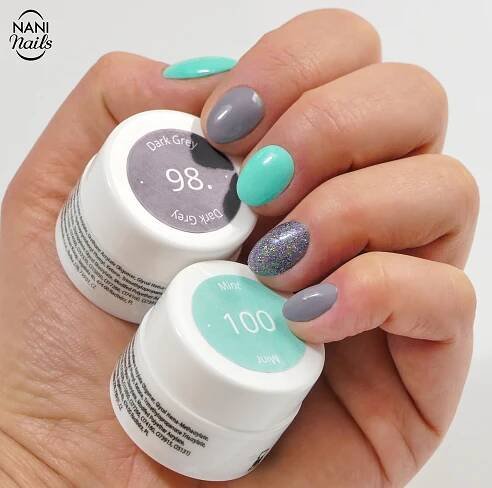 Gray Mint Manicure
