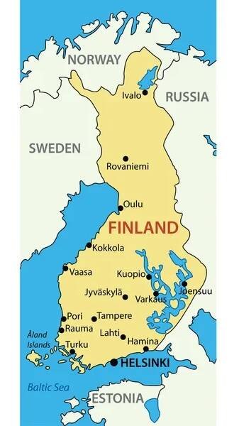 Finská republika - vektorové mapy — Ilustrace