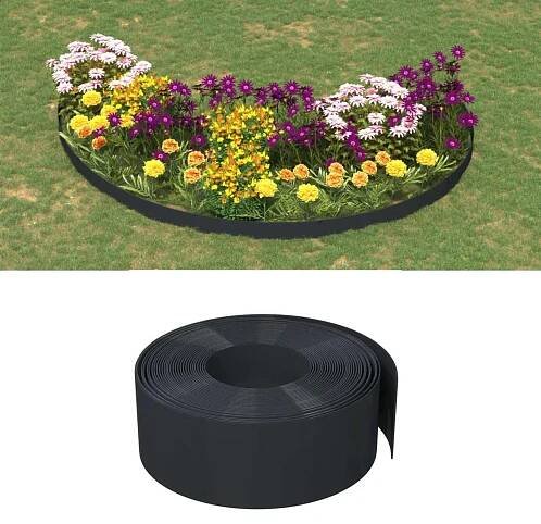 Travní lem černý 10 m 20 cm polyethylen Černý 154400