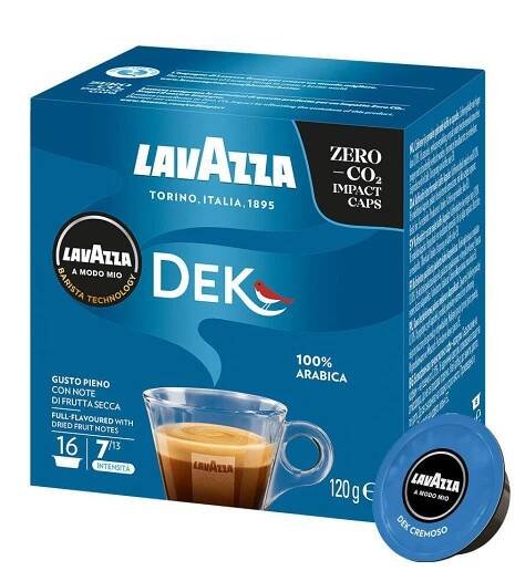 Lavazza - A Modo Mio, Dek Cremoso, Bez kofeinu, 15 kapslí