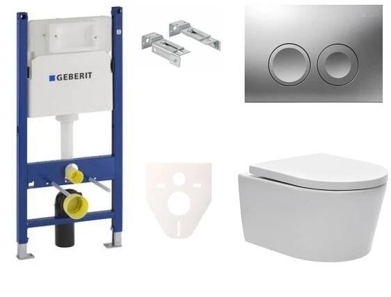 Cenově zvýhodněný závěsný WC set Geberit do lehkých stěn / předstěnová montáž+ WC SAT Brevis SIKOGES7W3S