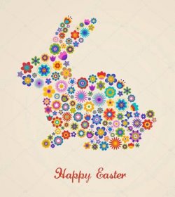 Velikonoční přání s bunny a vzor Stock Vector od © marish 9460810