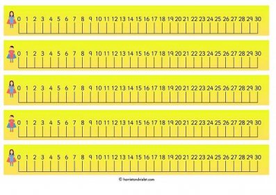 Number Line + Number Strips - Page 1 - Free Teaching Resources - Print Play Learn