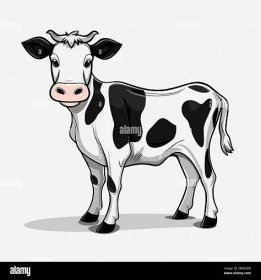 Cow. Cow hand-drawn illustration. Vector doodle style cartoon ...