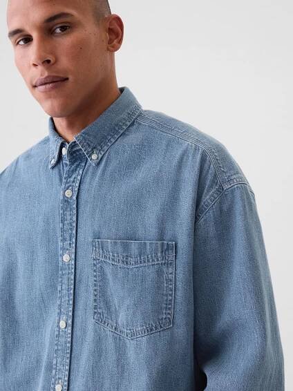 GAP LS DENIM - Pánská košile - 2