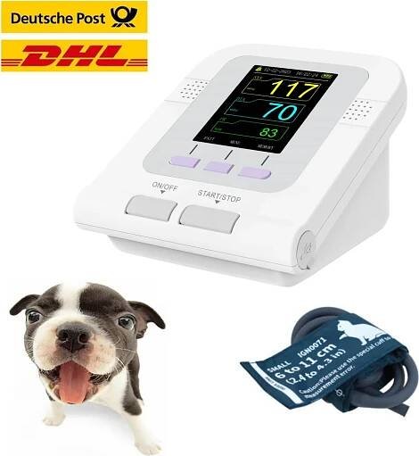 Pes Kočka CONTEC08A-VET Digitální veterinární monitor krevního tlaku Domácí zvířata BP Machine 6-11 cm manžeta