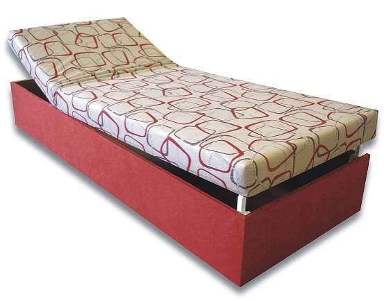 Jednolůžková postel (válenda) 80 cm Darcy (Cihlová 41 + Dodo 1008)