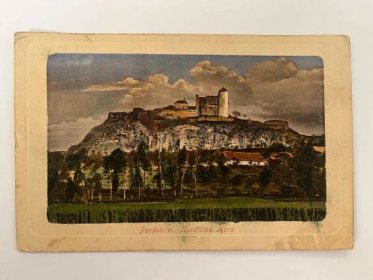 Stará pohlednice / pohled KUNĚTICKÁ HORA - hrad - Pardubice - Sběratelství