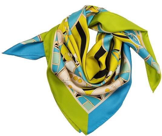 Tartan spring silk scarf | One by One