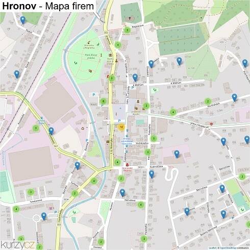 Hronov - mapy | Kurzy.cz