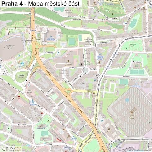 Praha 4 - mapy | Kurzy.cz